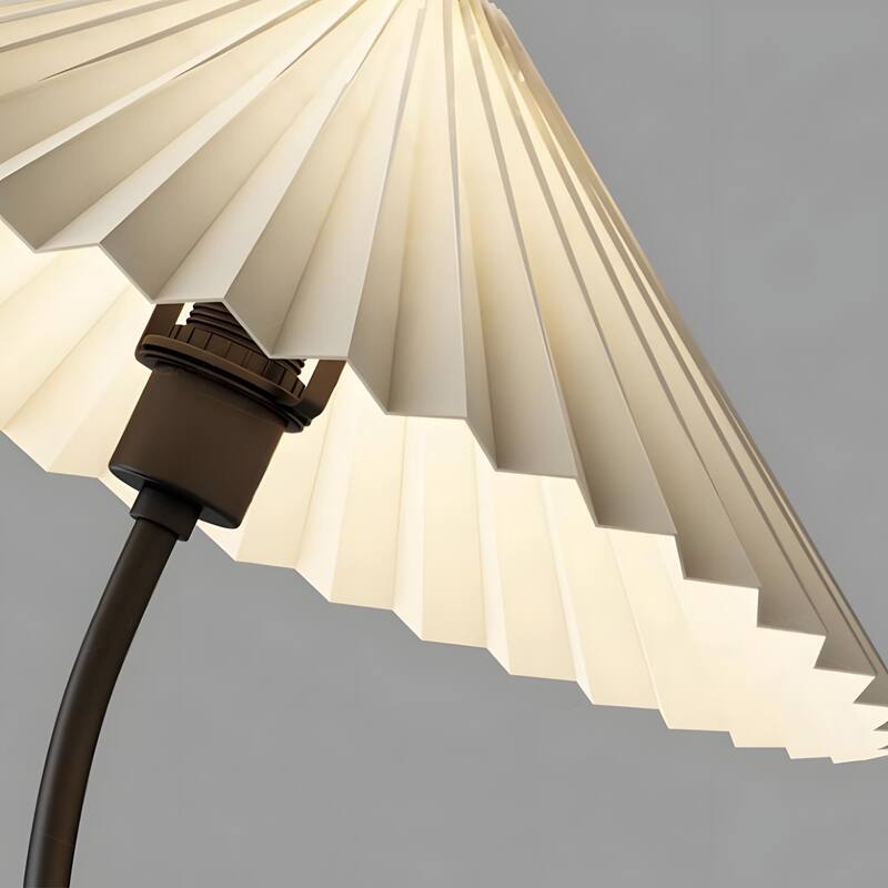 Modern Pleated Floor Lamp with Tray