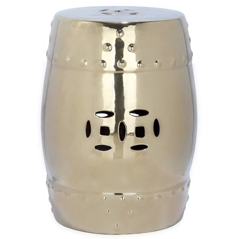 SAFAVIEH Paradise Evalyn Treasures White Ceramic Garden Stool