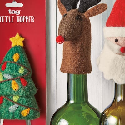 Jolly Santa Bottle Stopper Multicolor Ceramic Christmas Decor Perfect for Holiday Entertaining and Gift Giving