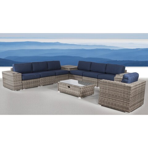 11 Piece Sunbrella Sectional Set with Cushions
