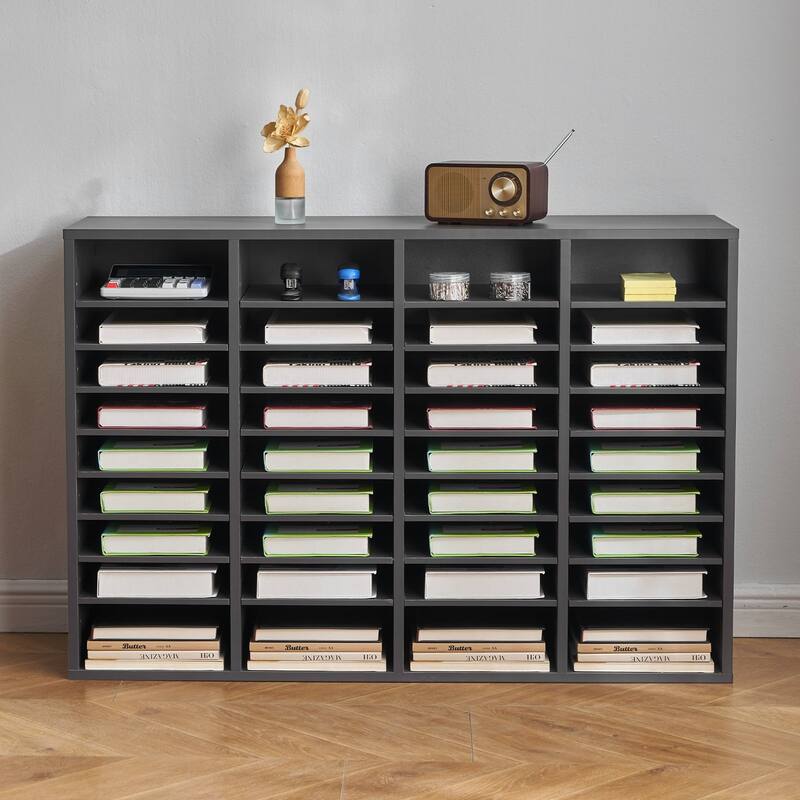 Office Mailbox Literature Organizers with 36 Compartments and Adjustable Shelves