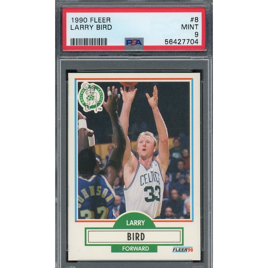 Larry Bird 1990 Fleer Basketball Card #8 Graded PSA 9 - 8'6" x 11'6"
