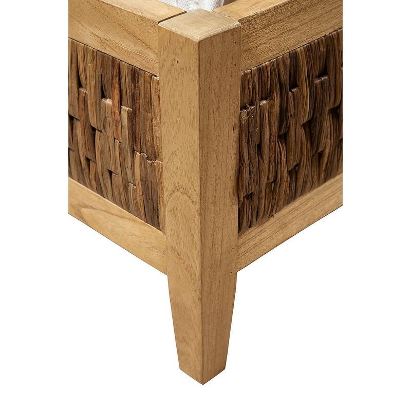 Furniture Classics Kimberly Natural Wood and Woven King Platform Bed