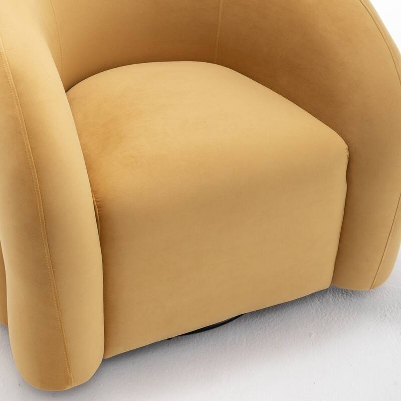 SEYNAR Modern Glam Velvet 360 Degree Swivel Accent Armchair with Tufted Back Set of 2