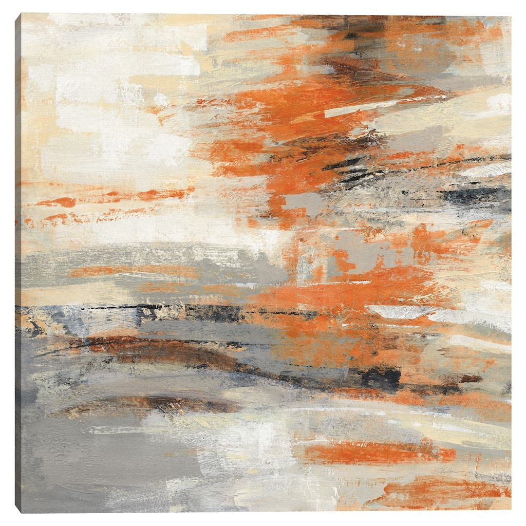 Golden Dust Crop Orange by Silvia Vassileva Canvas Art Print
