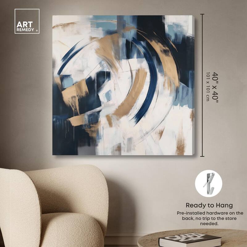Golden Vortex I Canvas by Art Remedy, Gallery Wrapped