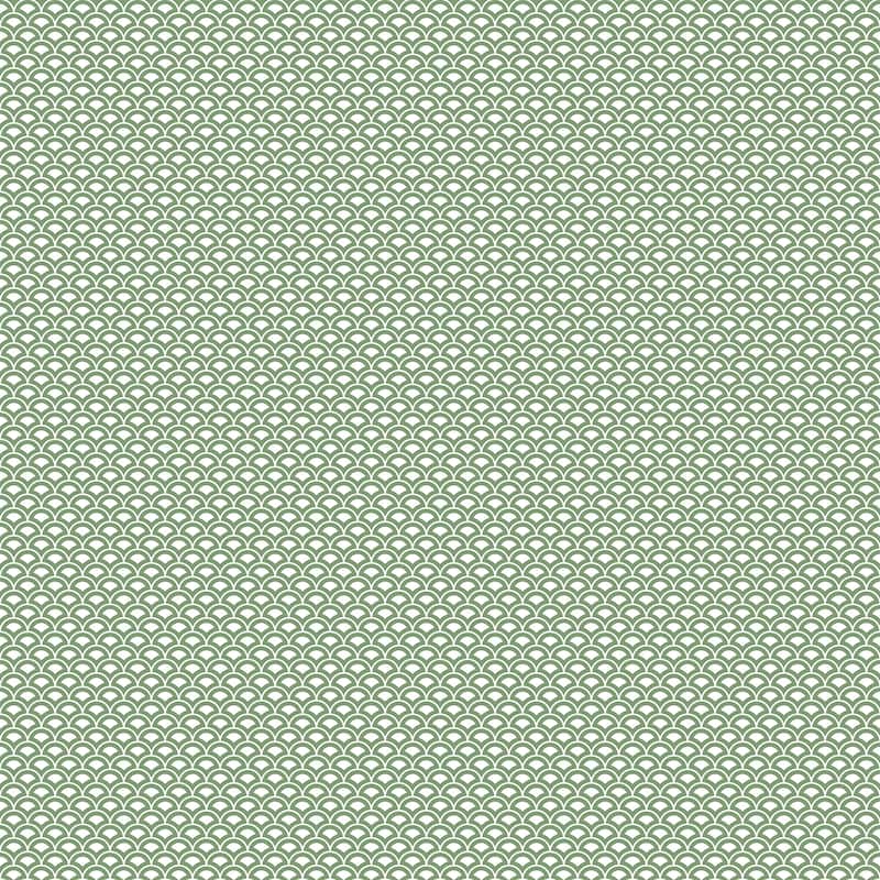 Galerie Wallcoverings Small Prints Geometric Shell Top Non-woven Matte Wallpaper Roll - 33-feet long x 21-inches wide - Emerald green