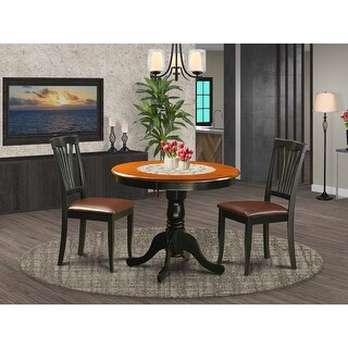 3-piece Kitchen Set Finished in Black and Cherry- a Dining Table and ...