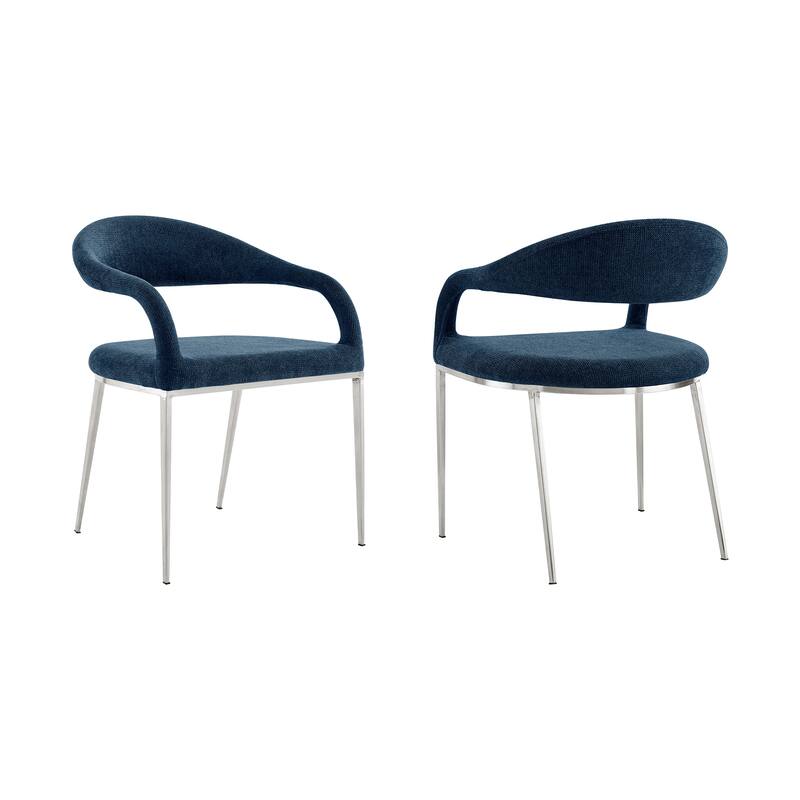 Morgan Upholstered Barrel Back Dining Chairs - Set of 2