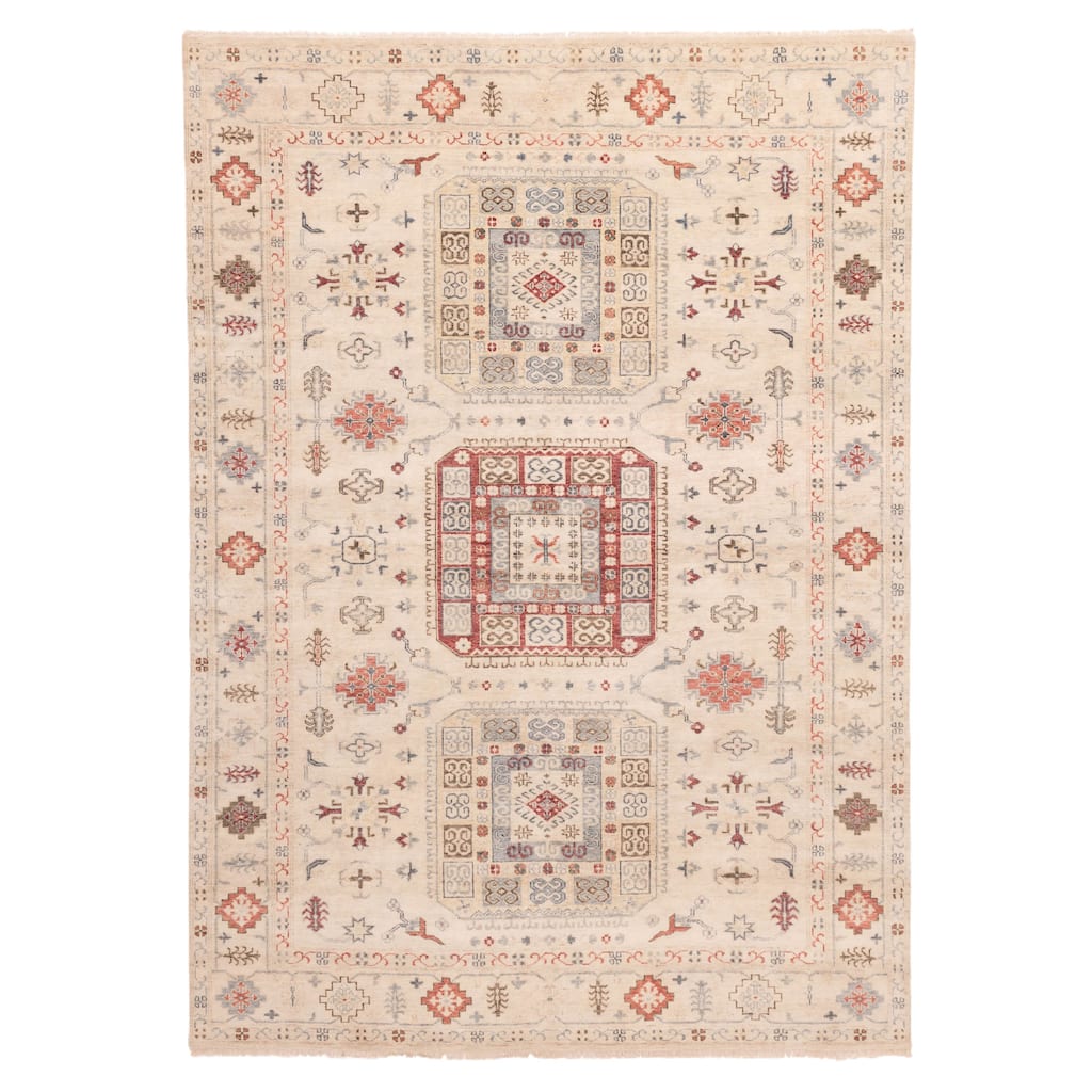 ECARPETGALLERY Hand-knotted Heritage Ivory, Light Khaki Wool Rug - 8'11 x 12'1