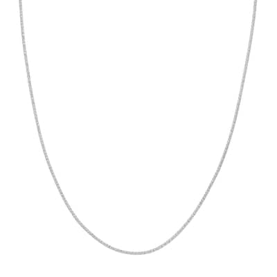 Curata 925 Sterling Silver Rhodium, Yellow and Rose Gold Plated 22" 1.25mm Adjustable Square Wheat Chain Necklace