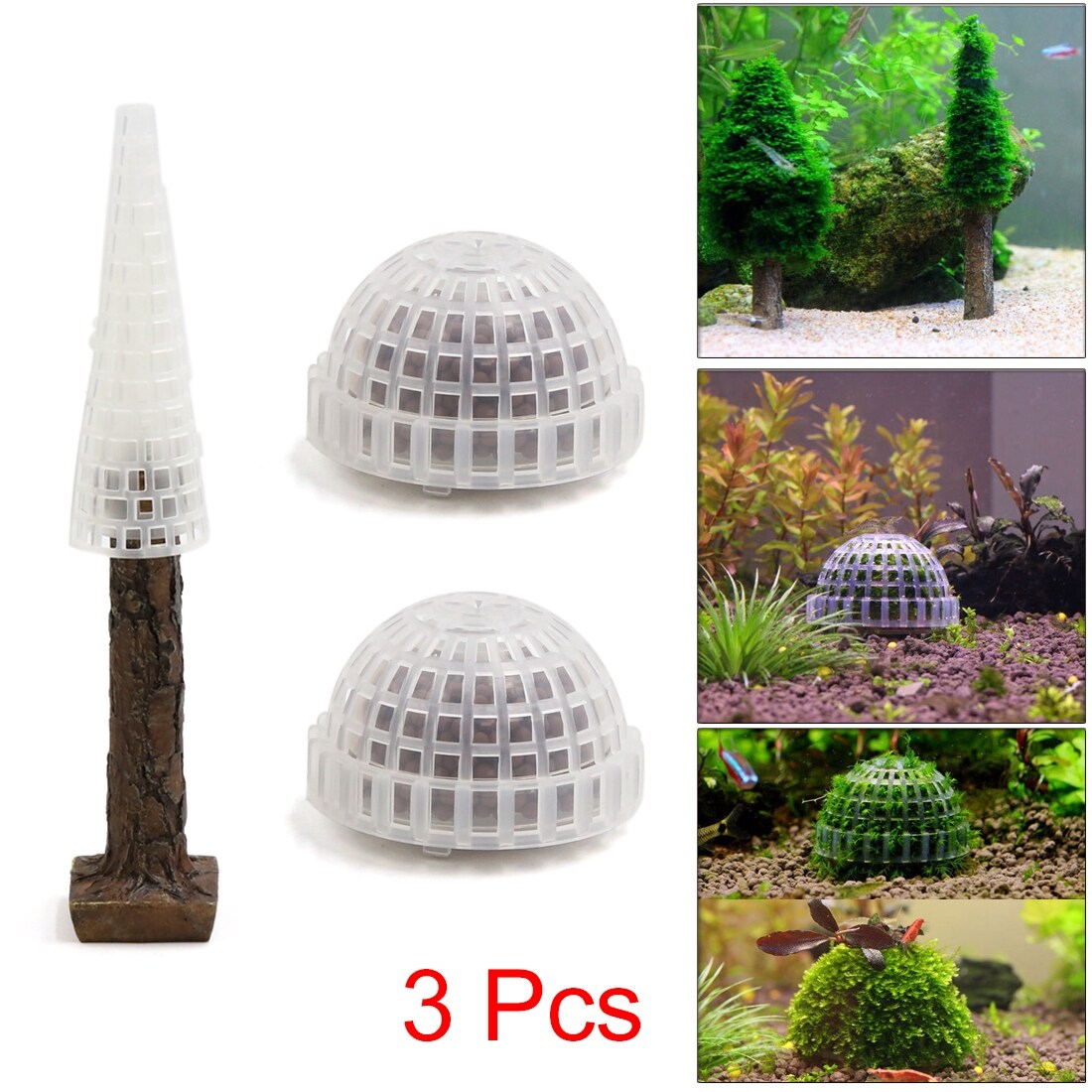 Shop 3pcs Plastic Moss Christmas Tree Trunk Moss Ball Ornament