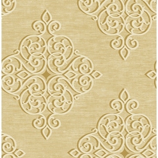Seabrook Designs Nellie Medallion Damask Unpasted Wallpaper