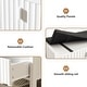 preview thumbnail 9 of 12, Fluted Shoe Storage Bench with Drawers and Cushioned Seat, 47.2 Inch Entryway Bench for Bedroom Living Room Hallway