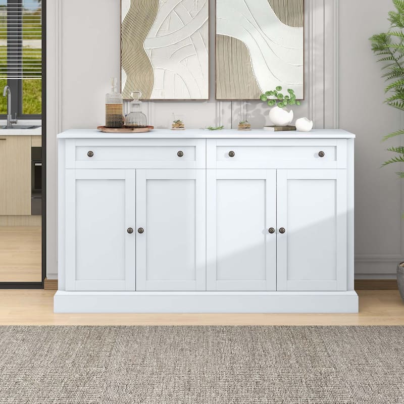 Kitchen Sideboard with 2 Drawers and Adjustable Shelves for Dining Room