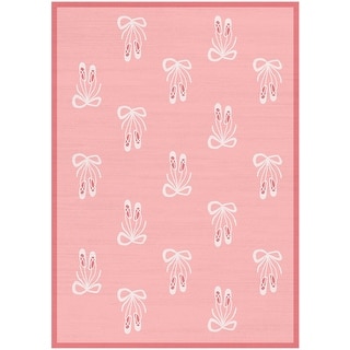 Nourison Imagination Indoor only Pink Ballet Shoes Graphic Area Rug