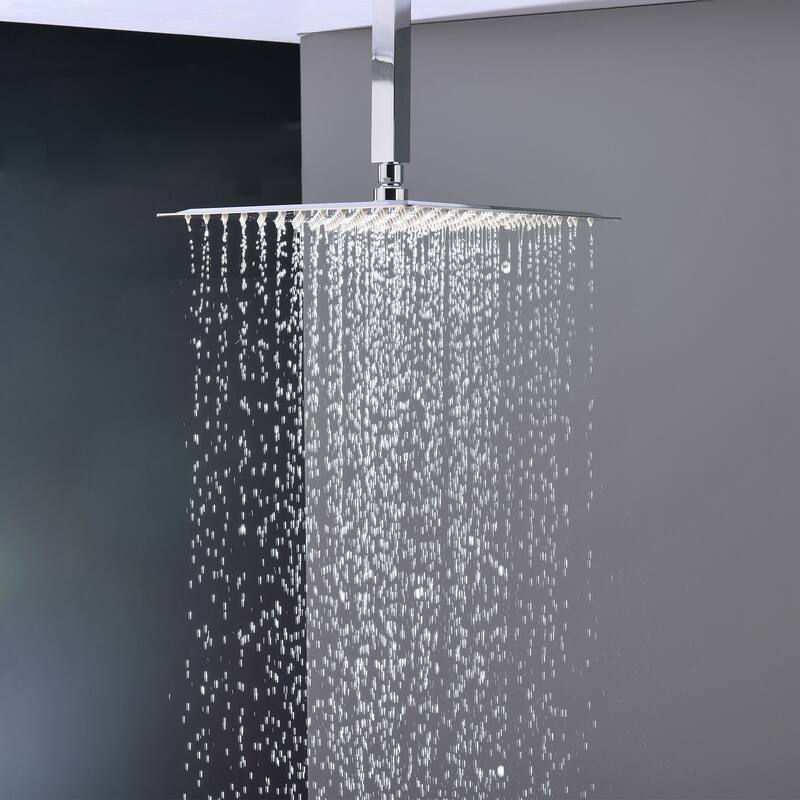 1-Spray Patterns with 10 in. Wall Mount Dual Shower Heads