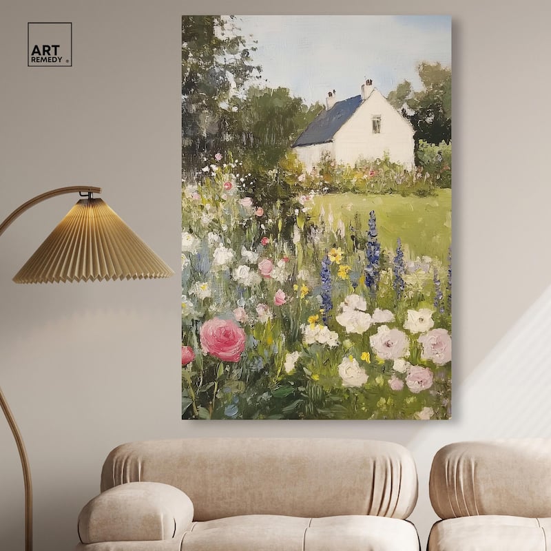 Floral Farmhouse II Canvas by Art Remedy, Gallery Wrapped