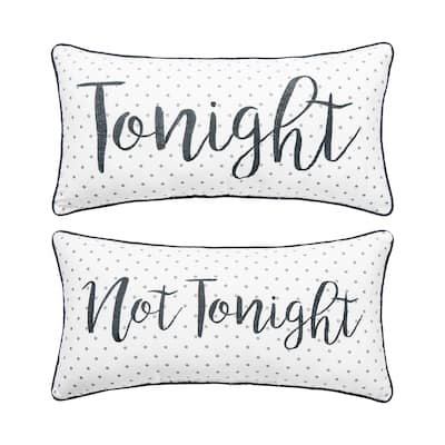 Tonight/Not Tonight Reversible Pillow