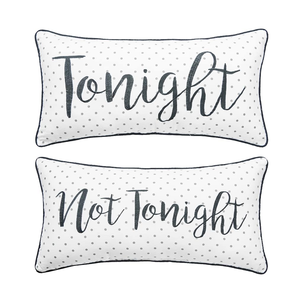 Tonight/Not Tonight Reversible Pillow