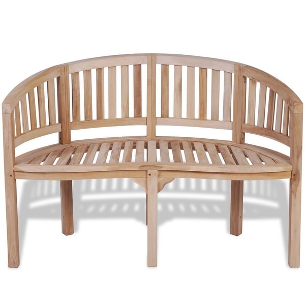 vidaXL Banana Bench 47.2" Teak - 47.2" x 20.5" x 33.9"