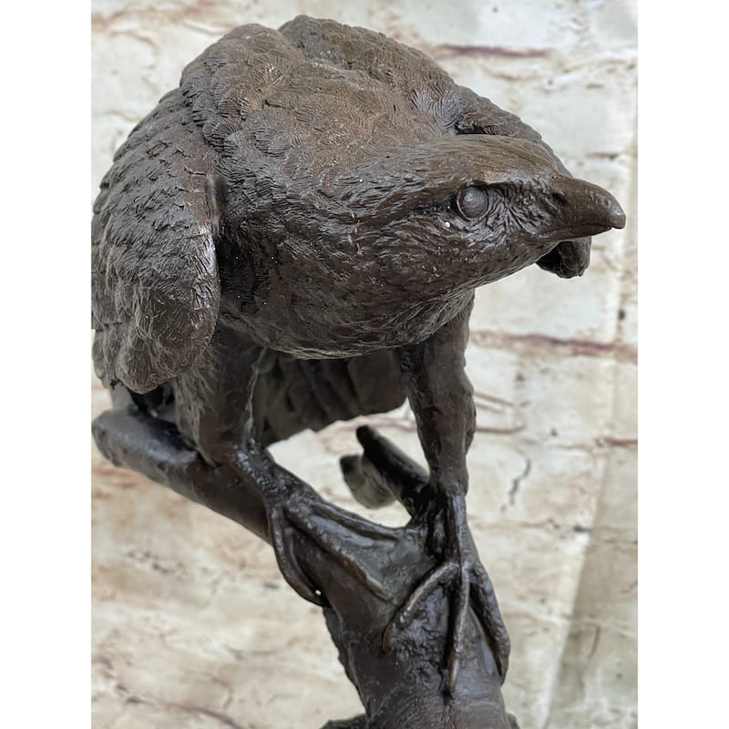 Handmade 100 Percent Real Bronze Statue American Bald Eagle Figure Sculpture Figurine