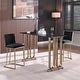 preview thumbnail 2 of 7, Counter Height Barstools Set of 2, Velvet Upholstered Dining Chairs, Black Guest Chair, High Bar Chair with Metal Legs