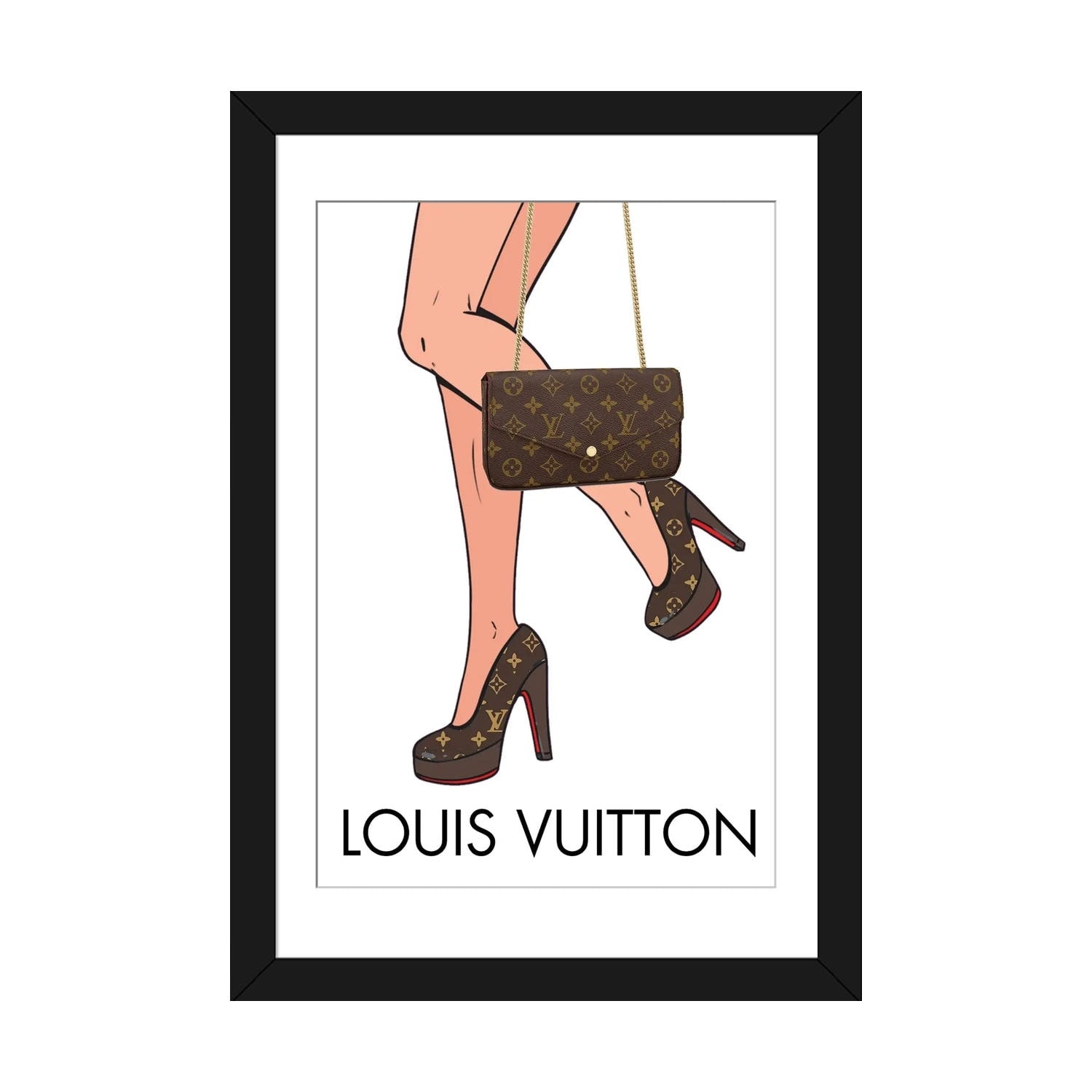 iCanvas Louis Vuitton Matching Heels And Handbag by Julie Schreiber - On  Sale - Bed Bath & Beyond - 37486786