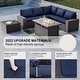 preview thumbnail 55 of 99, Outdoor Patio Furniture Set, All Weather PE Wicker Sectional Conversion Sofa set with Firepit(Optional)