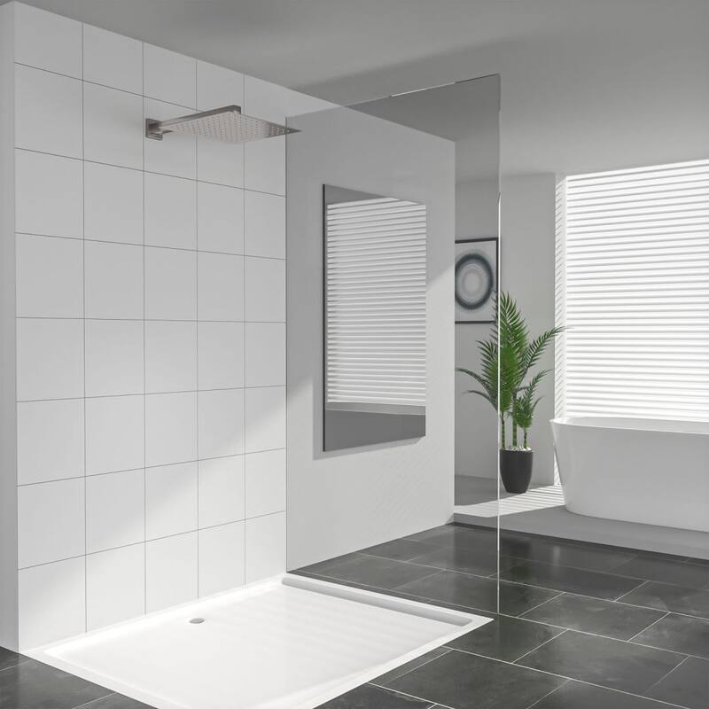 8/10/12/16 Inch Adjustable Rainfall Shower Head Wall-mounted Solid Square Ultra Thin 304 Stainless Steel