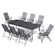Option 92.9in-Black-Table&Grey-Chair
