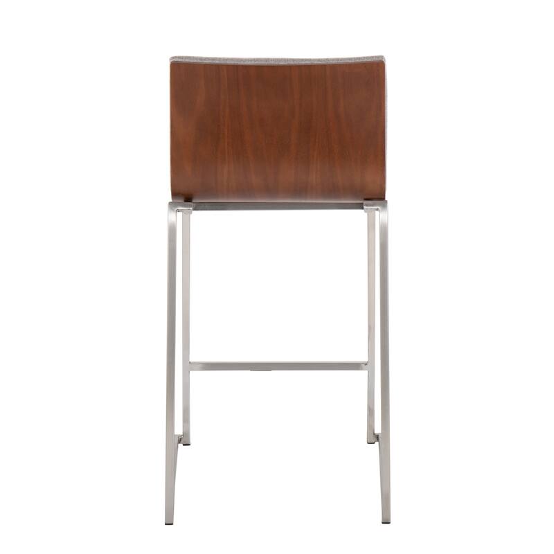 Silver Orchid Magda 26" Fixed-Height Upholstered Counter Stool (Set of 2)