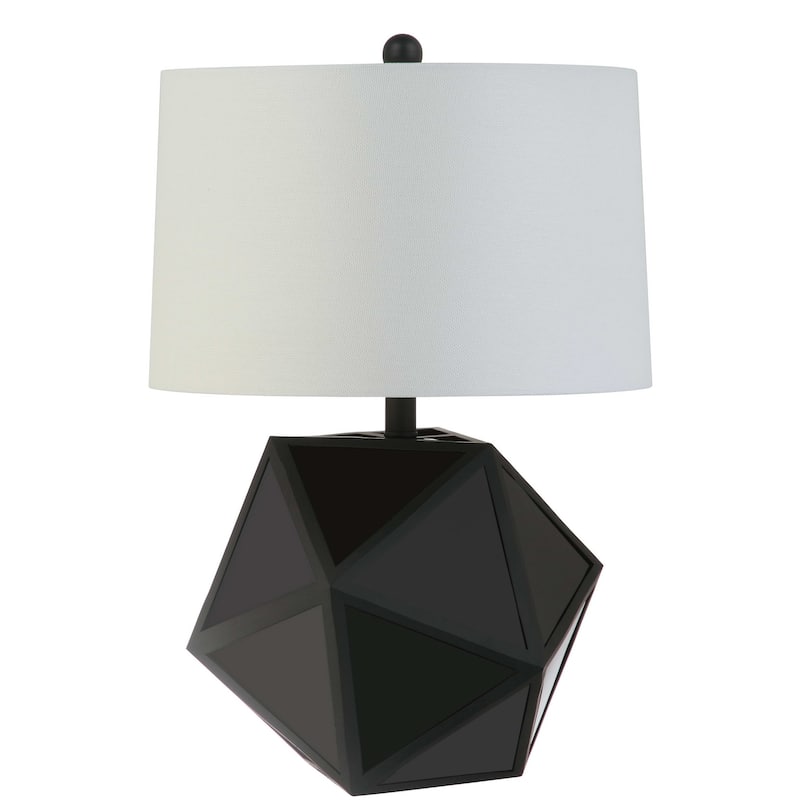 SAFAVIEH Lighting Everly 23-inch Modern Geometric Black Table Lamp (Set of 2) - 16"x16"x23" - 16Wx16Dx23H