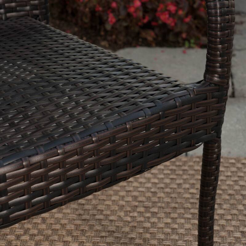 Salons Outdoor 6-pc. Wicker Wood Dining Set by Christopher Knight Home