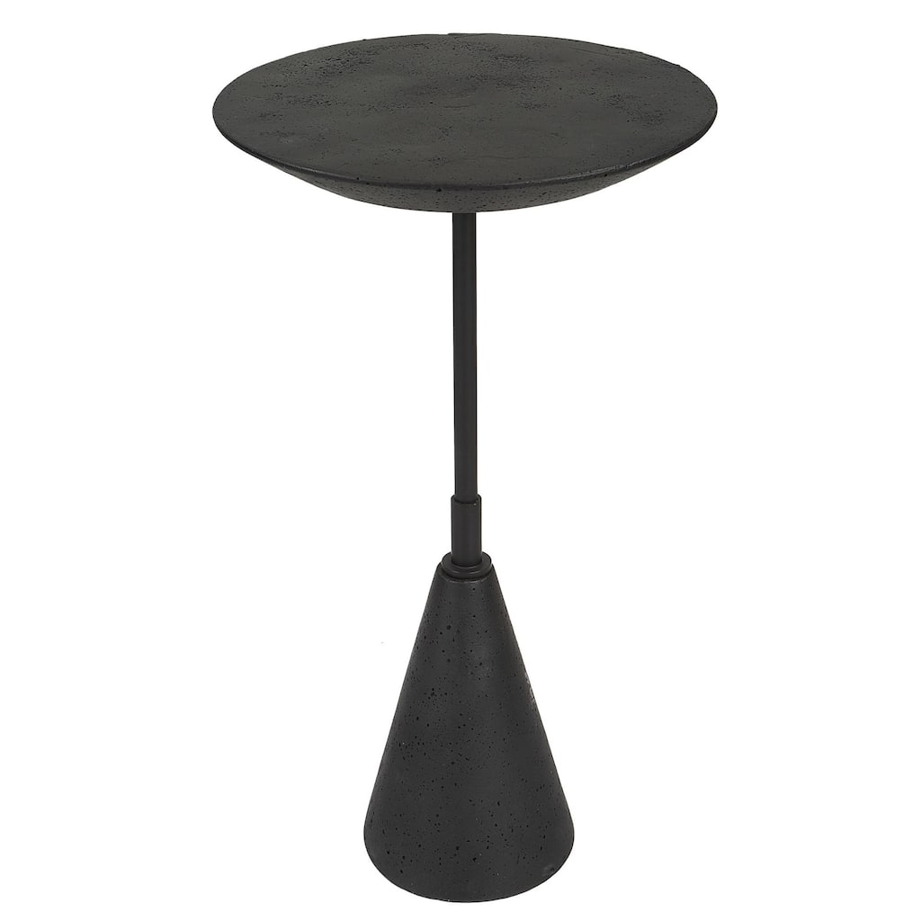 Uttermost 25235 Midnight 13" Wide Marble, Polymer, Steel Table