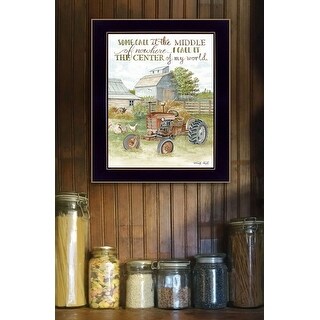 TrendyDecor4U Traditional "Center of My World" Framed Print Wall Art by ...