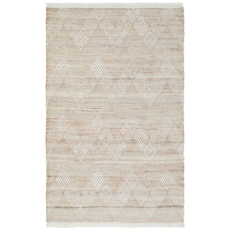 Terra by Obeetee Sona Sohail Natural Rug - Natural/Criss Cross - 8' x 10'