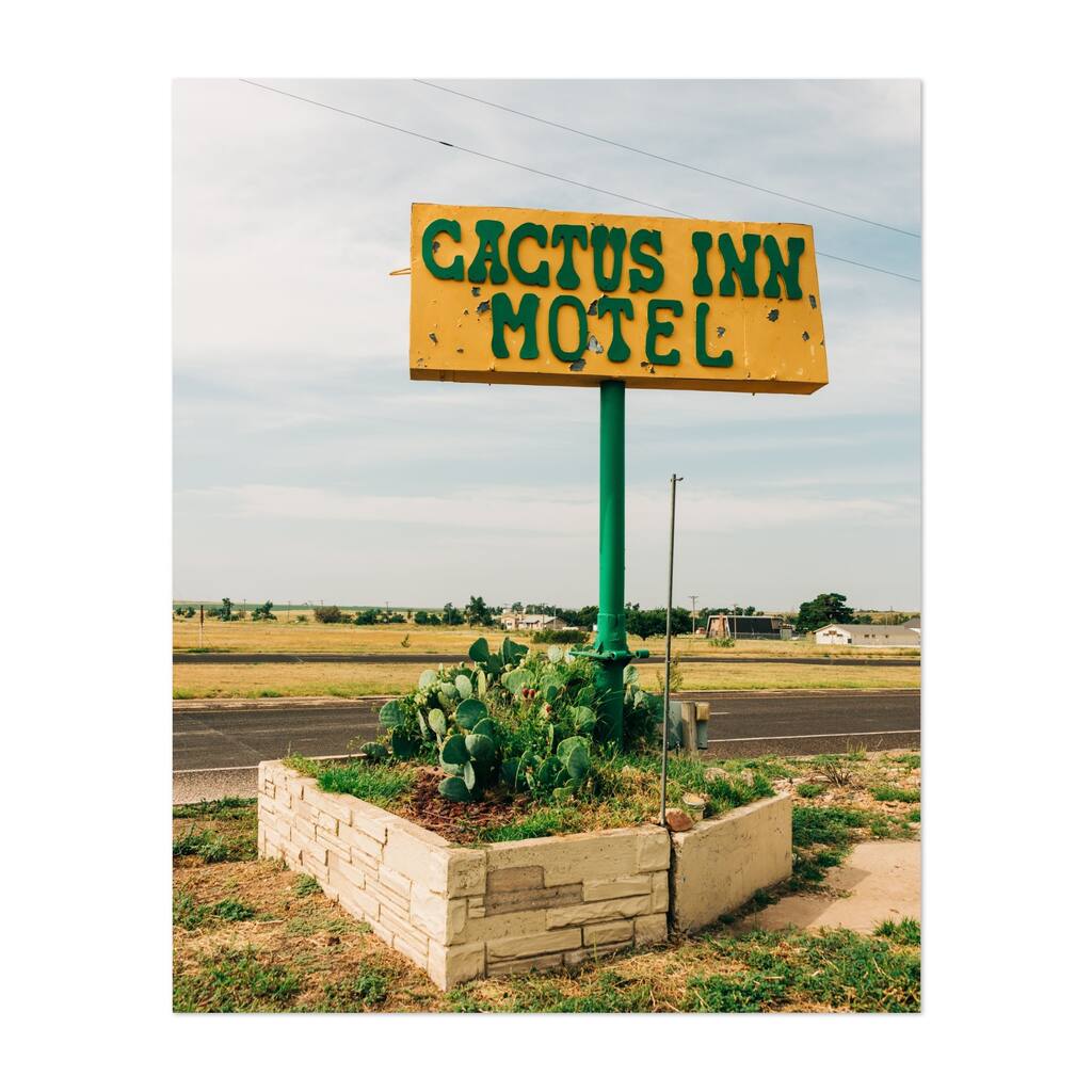 McLean Texas Cactus Inn Motel Route 66 Photography Art Print/Poster