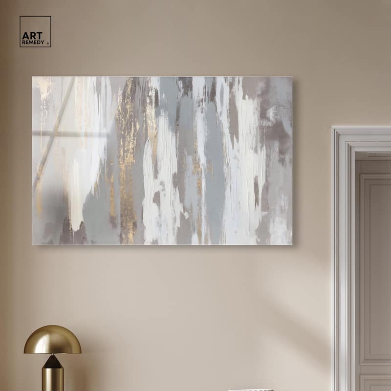 Flooding Gold II Acrylic by Art Remedy, Ready to Hang