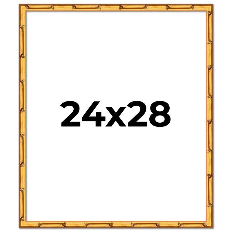 24x28 Frame Gold Bamboo Picture Frame - Complete Modern Photo Frame
