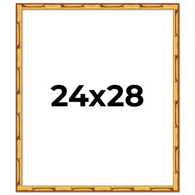 24x28 Frame Gold Bamboo Picture Frame - Complete Modern Photo Frame