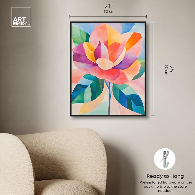 Ail Geofloral I Canvas by Art Remedy