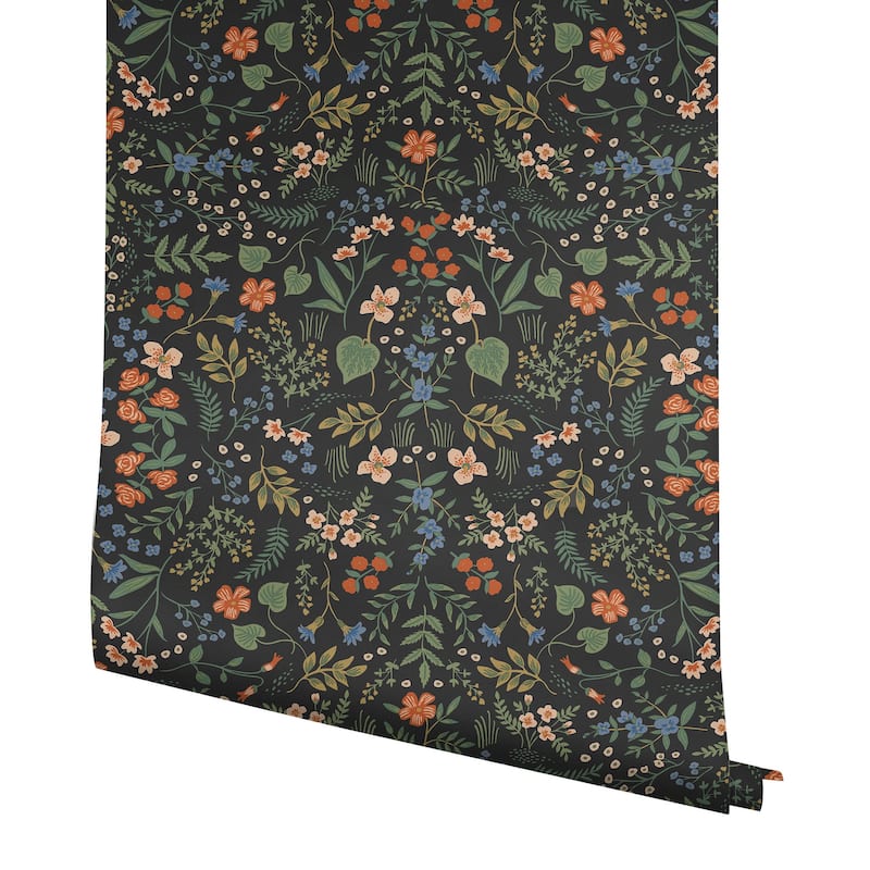 Rifle Paper Co. Wildwood Black Peel and Stick Wallpaper
