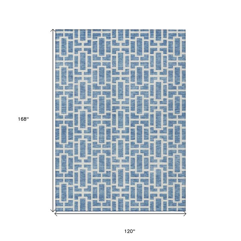 HomeRoots Geometric Transitional Rectangle Outdoor Rug