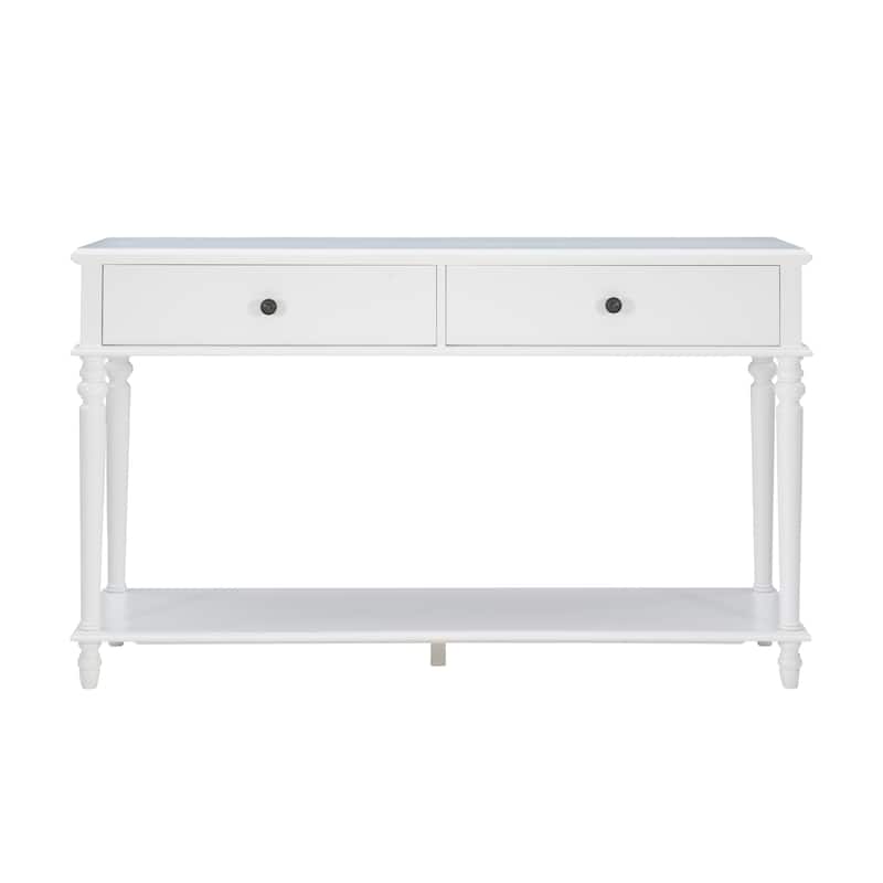 Jowin White Wood Console Table