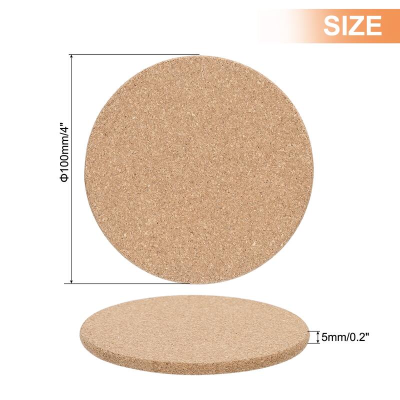Cork Coaster for Drink Wooden Coffee Mug Coasters Brown - 20Pcs