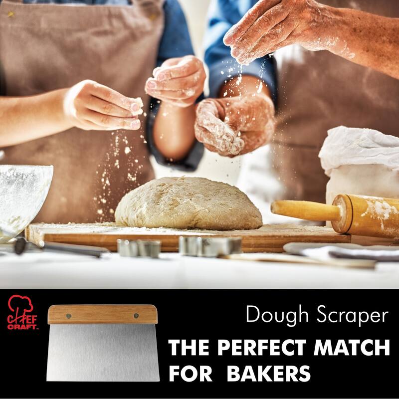 Chef Craft 6-inch Wide Stainless Steel Blade Dough Scraper