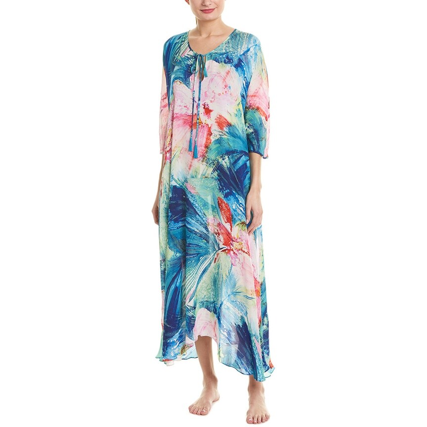 natori silk caftan