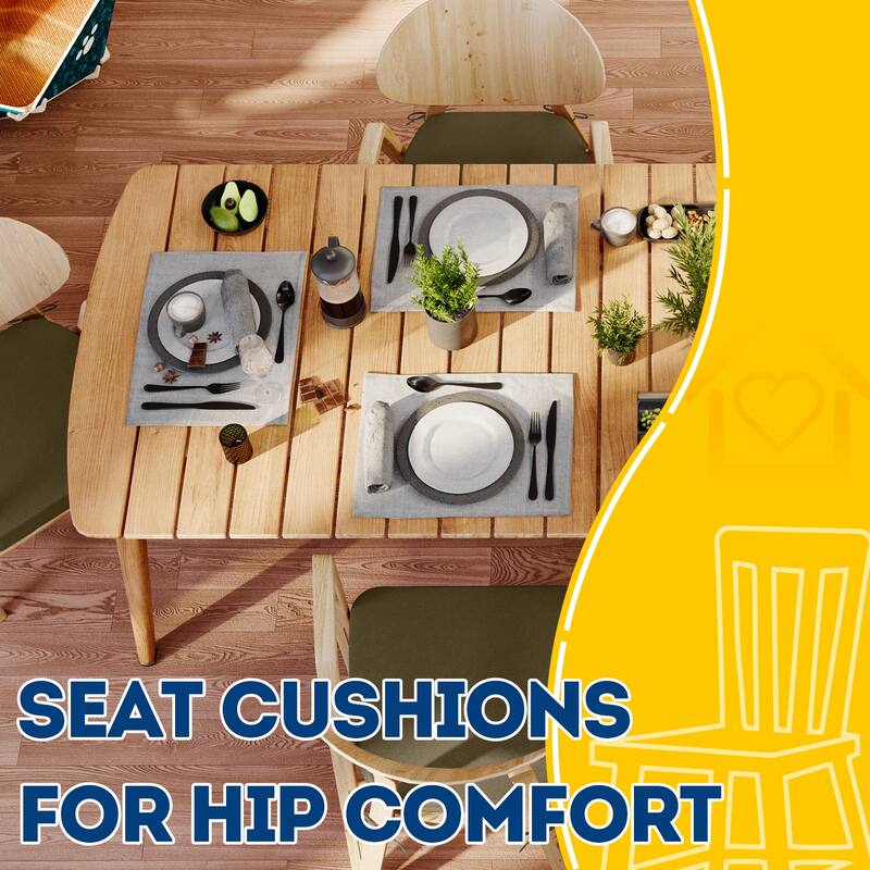 AAAAAcessories 17 in. X 16 in.Indoor Strap Non-slip Chair Cushion for Multi-scenario Setups (2 Pack) - N/A