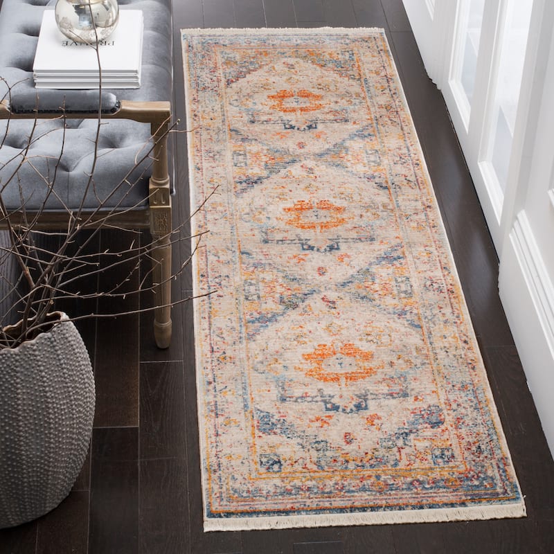 SAFAVIEH Vintage Persian Lianne Oriental Distressed Rug - 2'2" x 7' Runner - Blue/Multi
